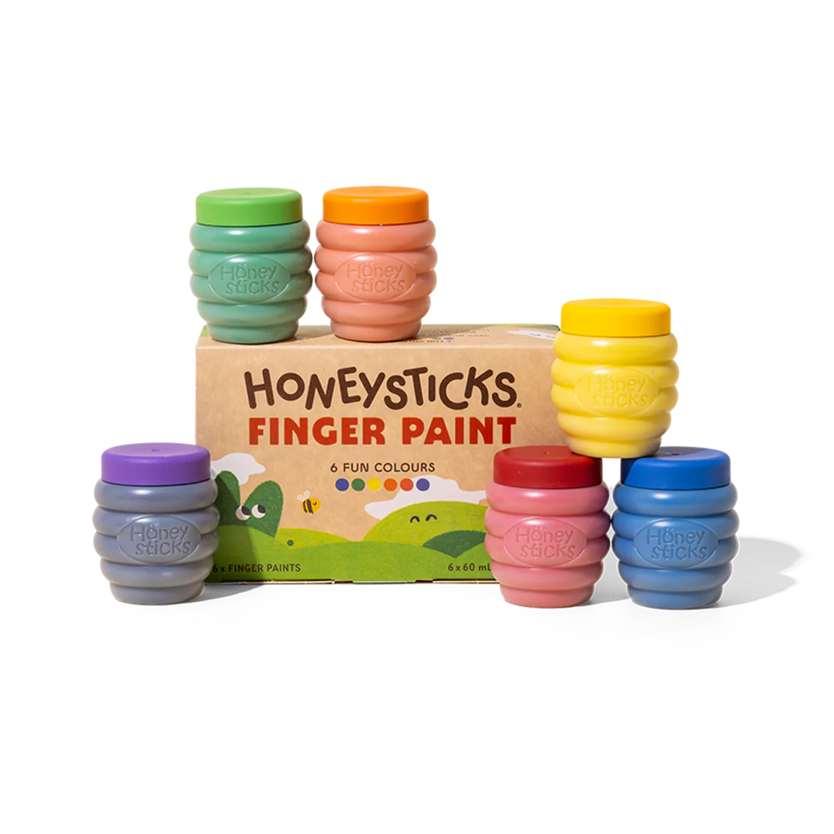 Honeysticks Finger Paints 60mls - 6pack