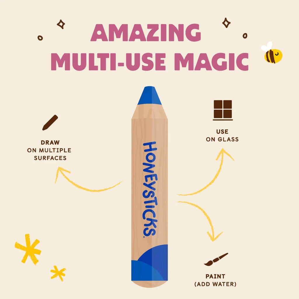 Honeysticks Magic 3-in-1 Beeswax Pencils Little Learners - 7pack