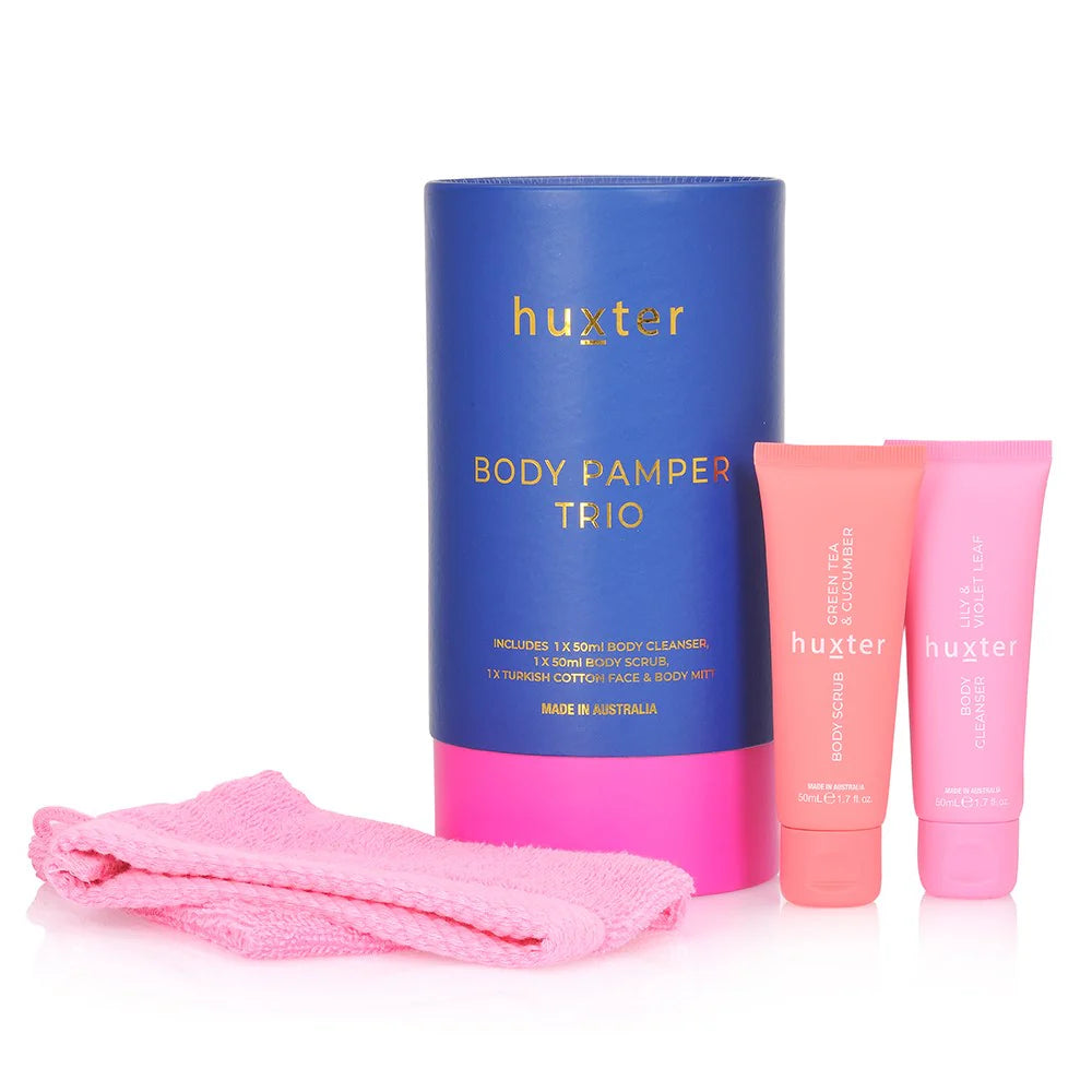 Huxter Body Pamper Trio - Cobalt Blue & Fuchsia