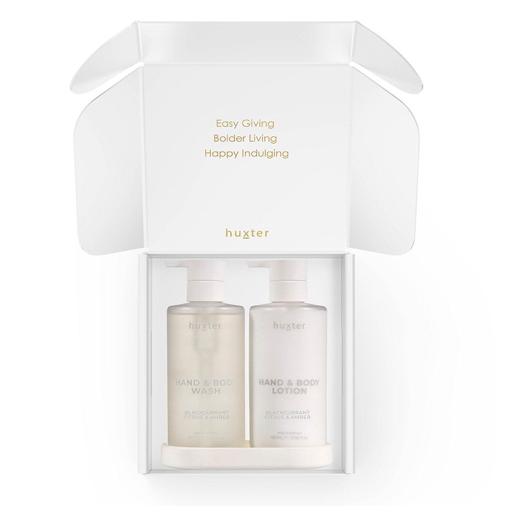 Huxter Limited Edition Wash & Lotion Gift Set - Blackcurrant, Citrus & Amber