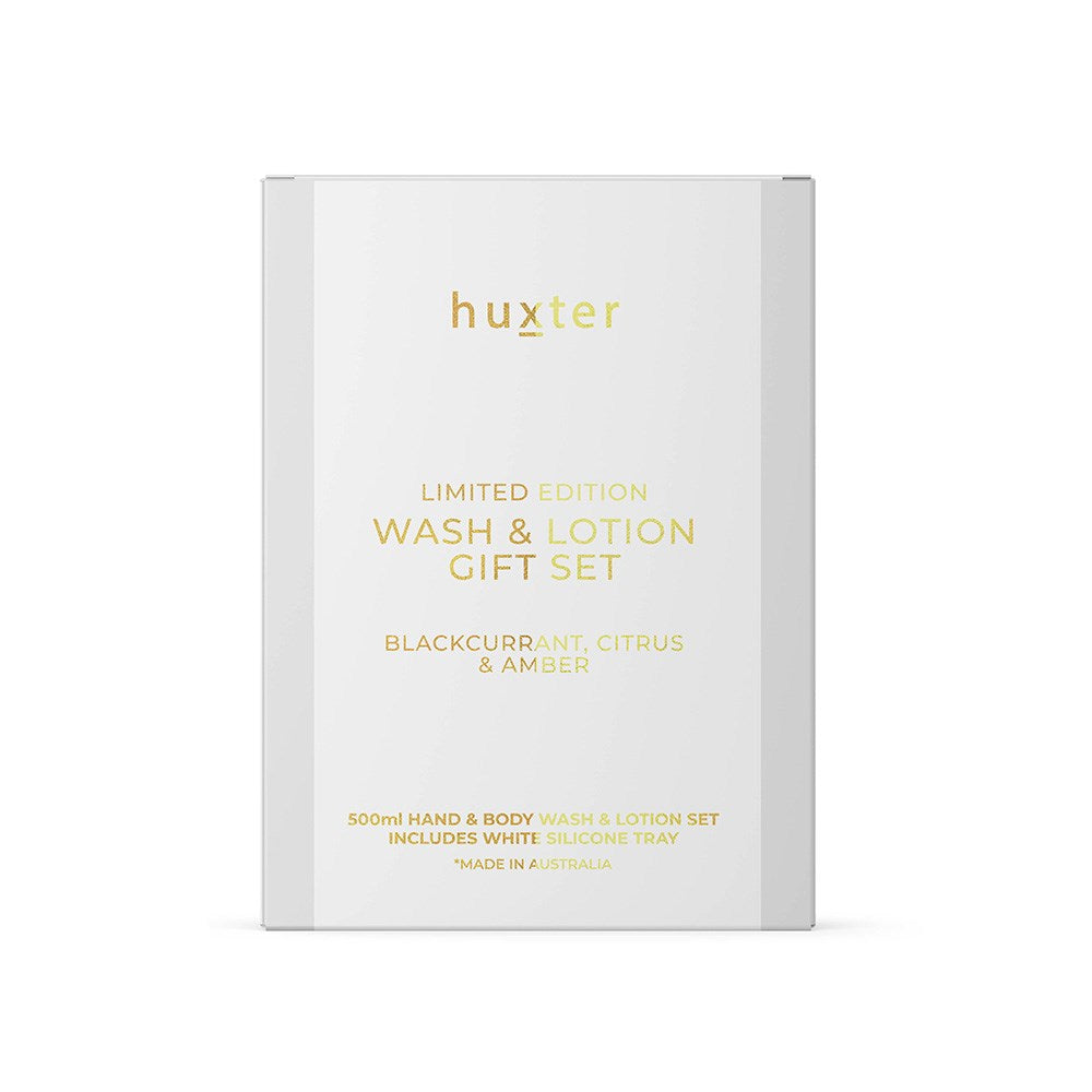 Huxter Limited Edition Wash & Lotion Gift Set - Blackcurrant, Citrus & Amber