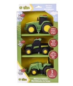 John Deere Lights & Sounds Mini Tractors - 3 pack