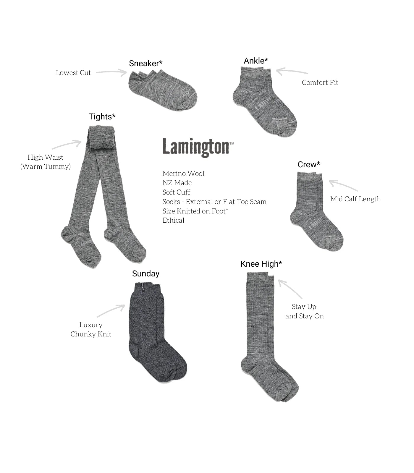 Lamington Merino Knee High Socks - Baby