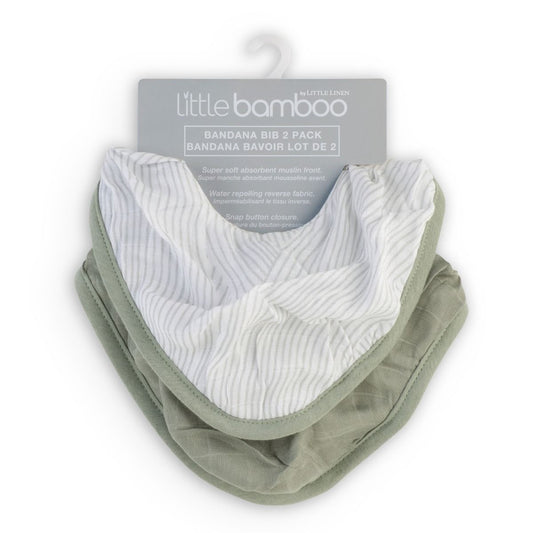 Little Bamboo Muslin Bibs - 2 pack