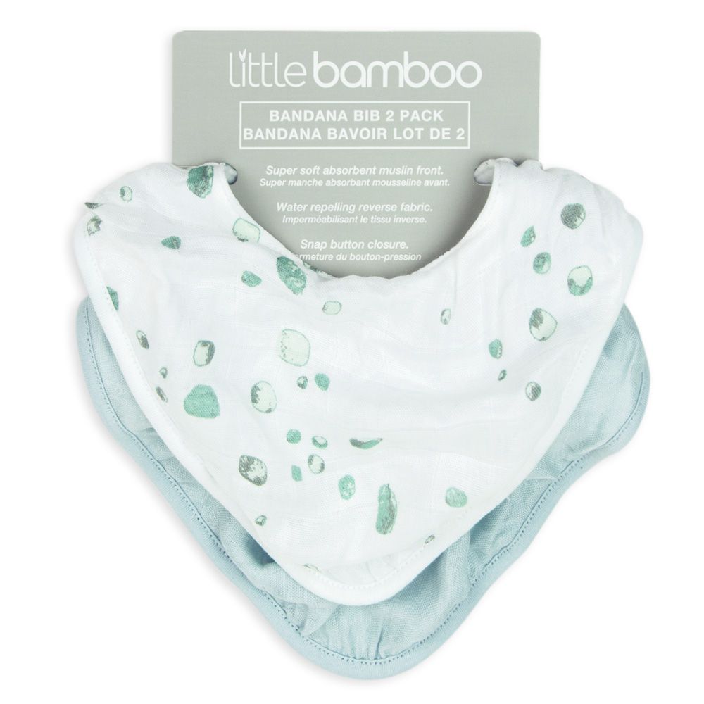 Little Bamboo Muslin Bibs - 2 pack