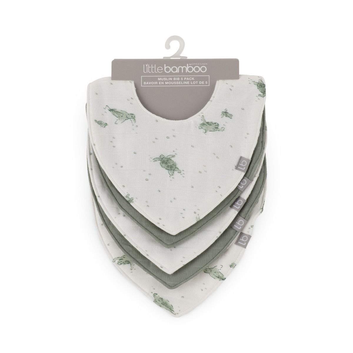 Little Bamboo Muslin Bibs - 5 pack