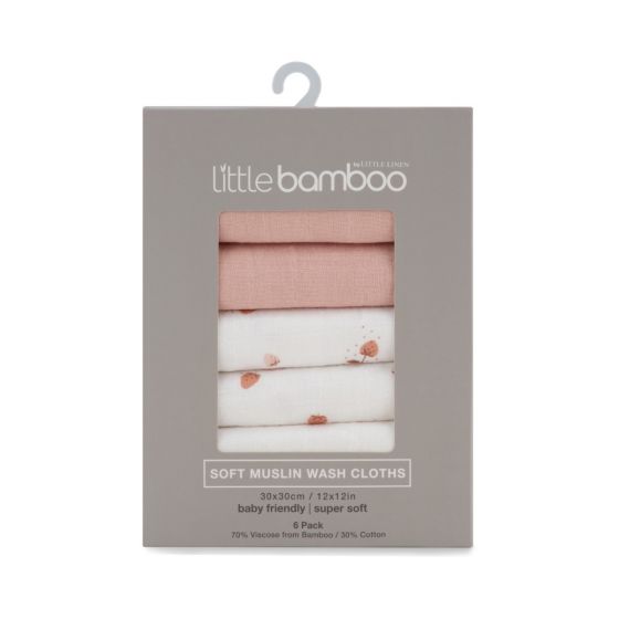 Little Bamboo Muslin Washers - 6 pack