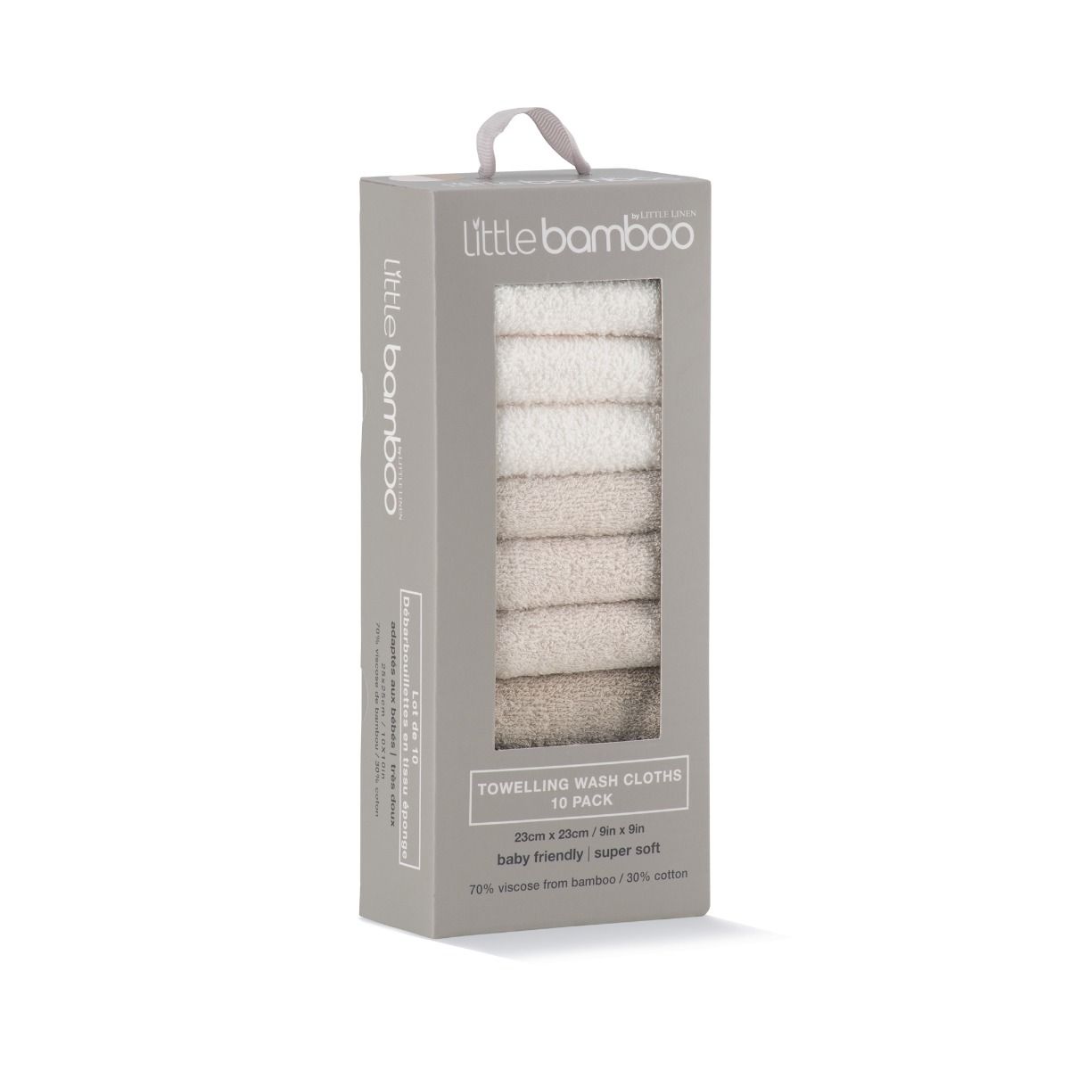 Little Bamboo Towelling Wash Cloth - 10 pack