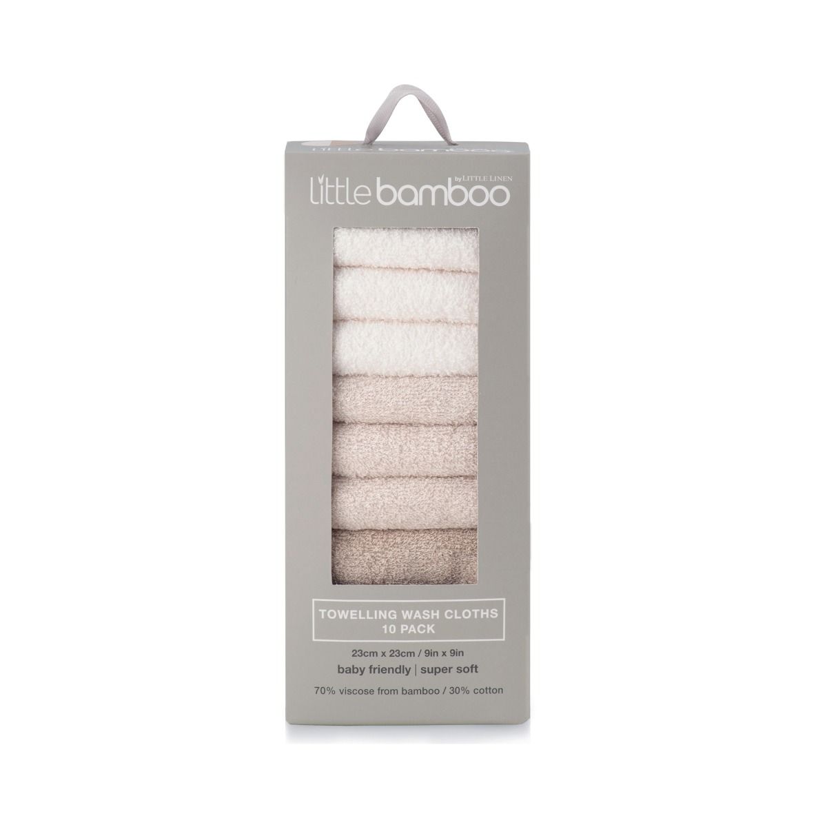 Little Bamboo Towelling Wash Cloth - 10 pack