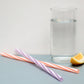 little giants stripey silicone straws - 6 pack