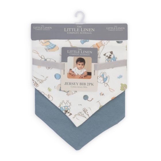 Little Linen Jersey Bibs - 2 pack