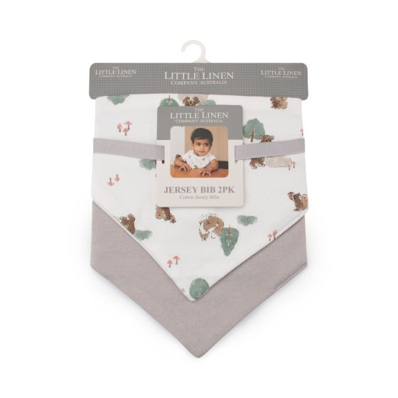 Little Linen Jersey Bibs - 2 pack