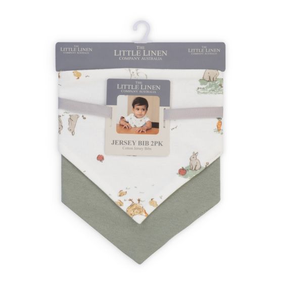 Little Linen Jersey Bibs - 2 pack