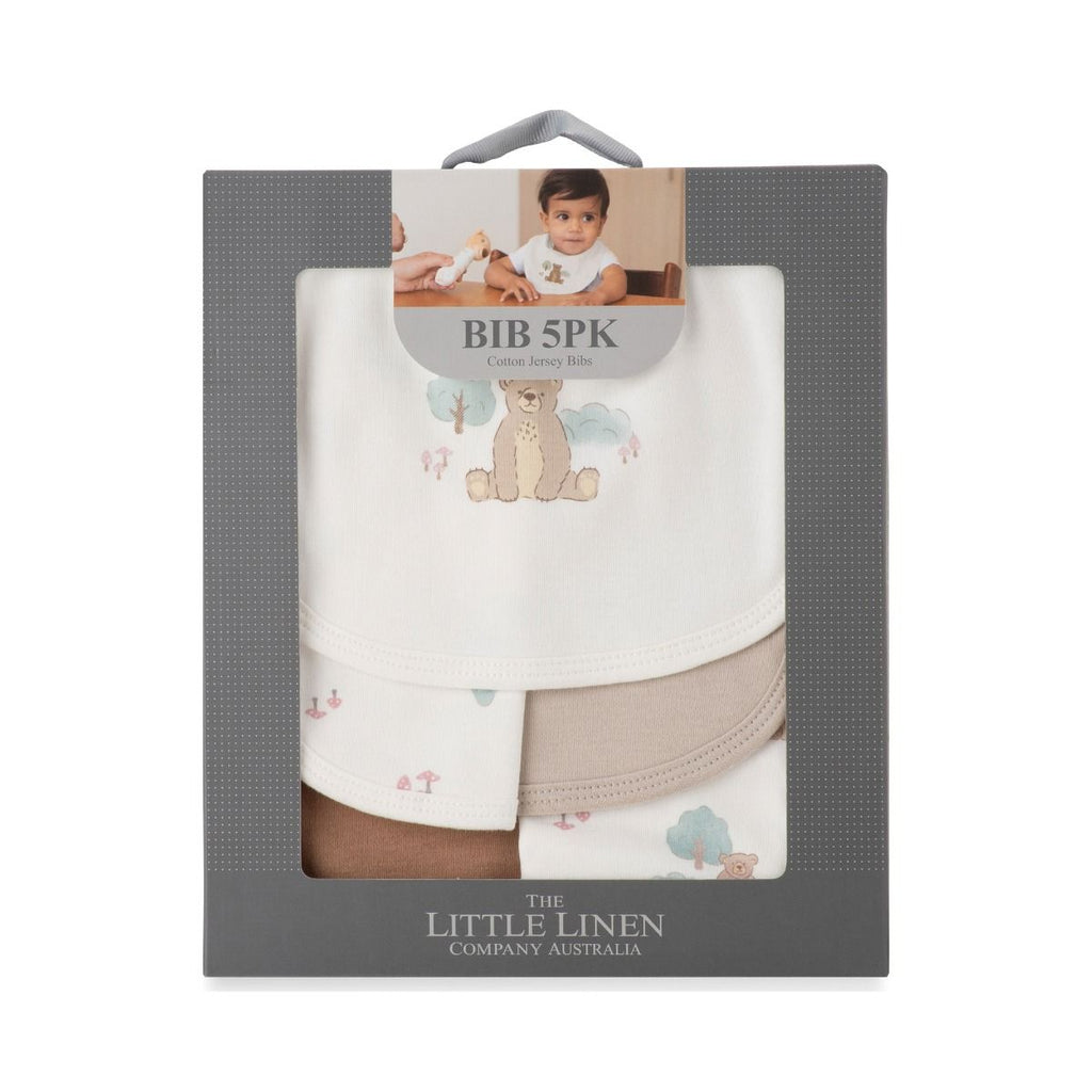 Little Linen Jersey Bibs - 5 pack