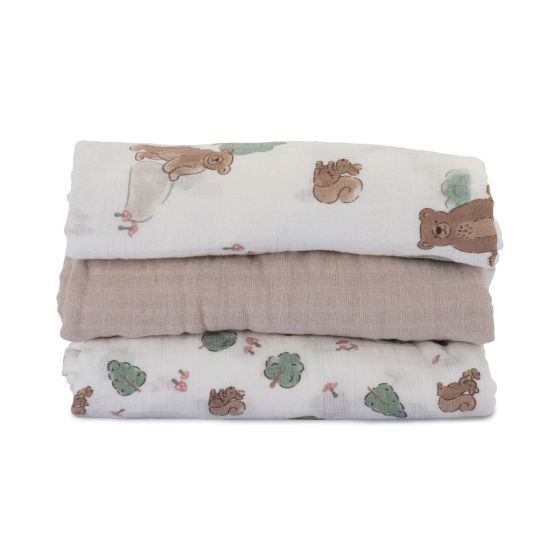 Little Linen Muslin Wrap - 3 pack