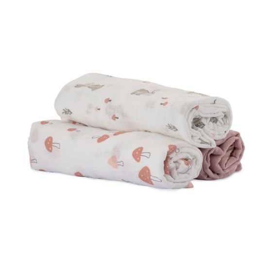 Little Linen Muslin Wrap - 3 pack