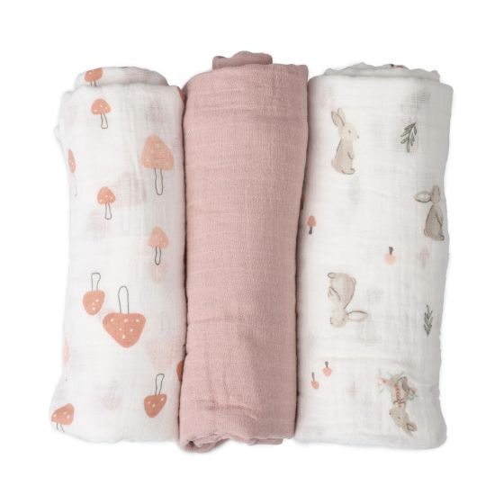 Little Linen Muslin Wrap - 3 pack