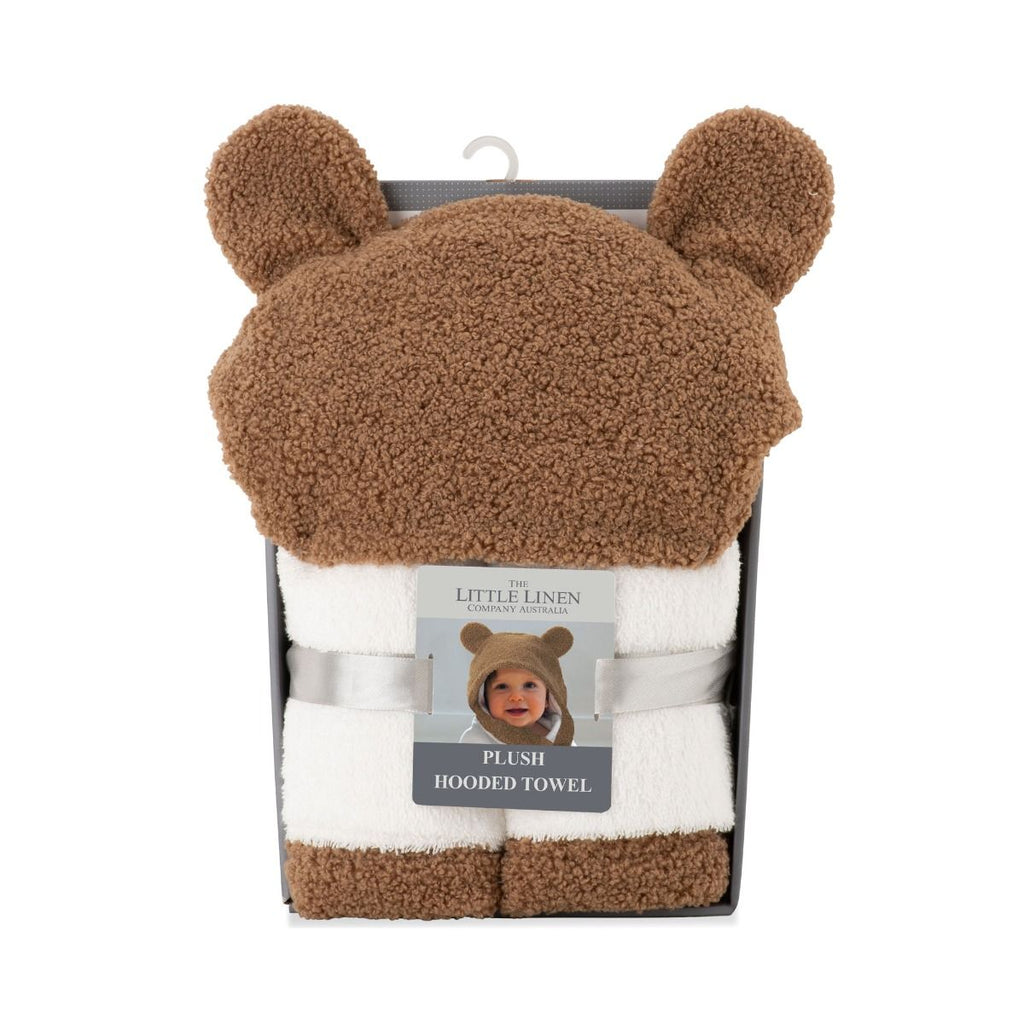 Little Linen Plush Hooded Towel