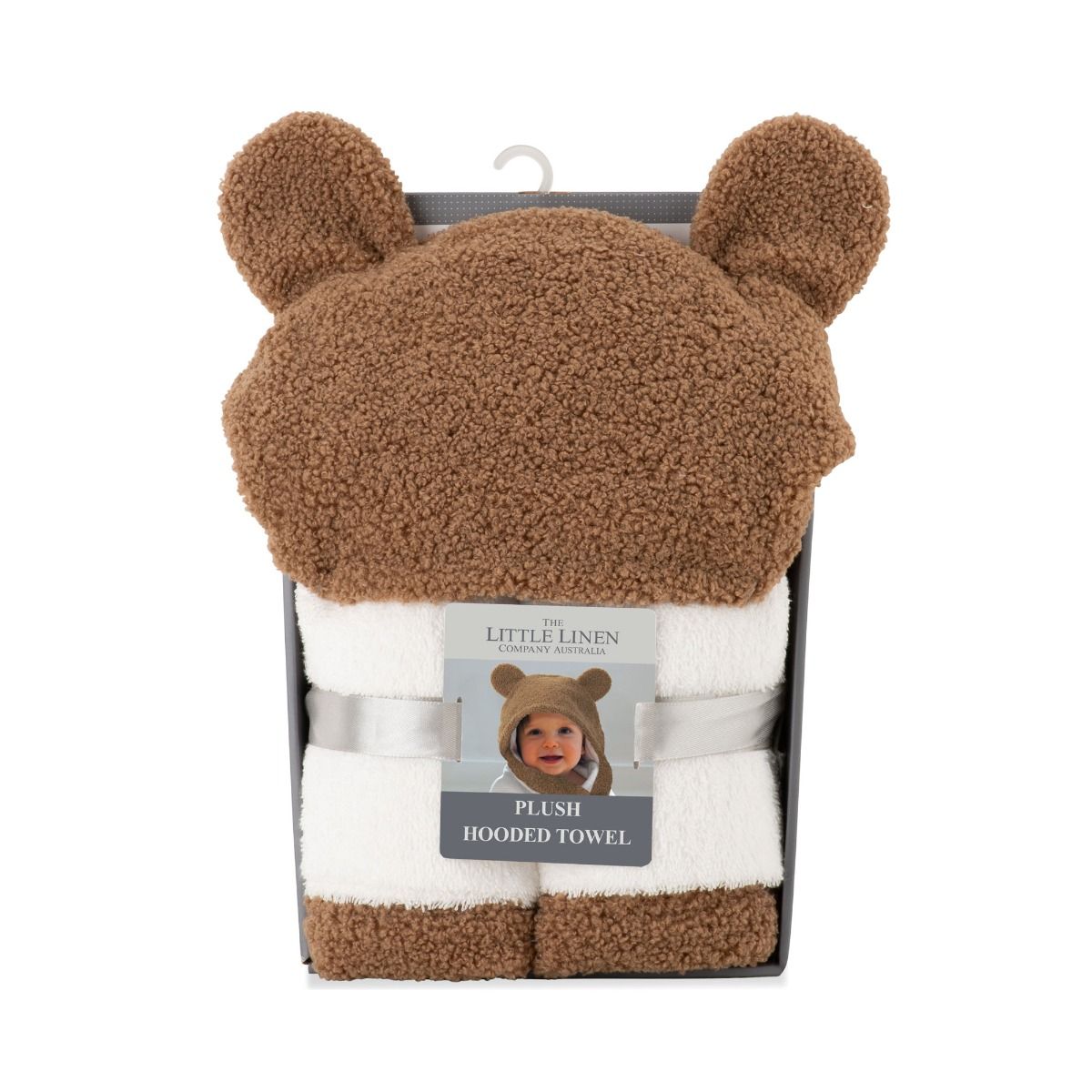 Little Linen Plush Hooded Towel