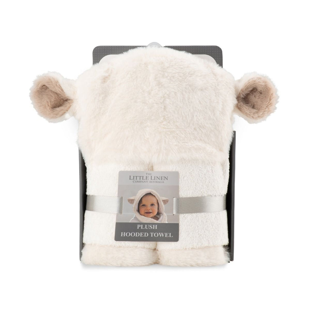 Little Linen Plush Hooded Towel