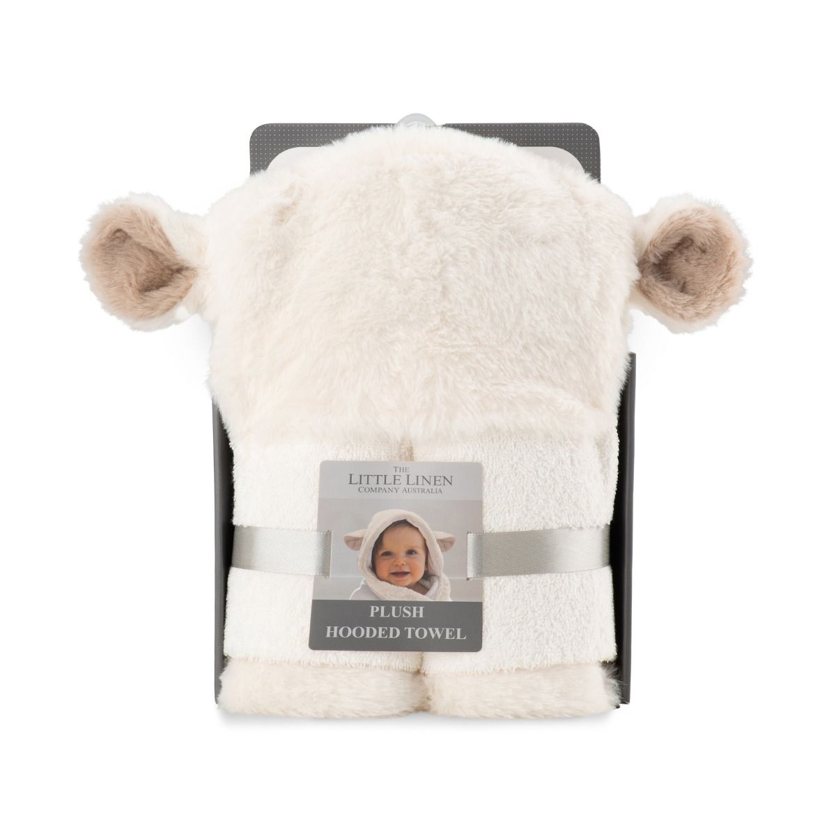 Little Linen Plush Hooded Towel