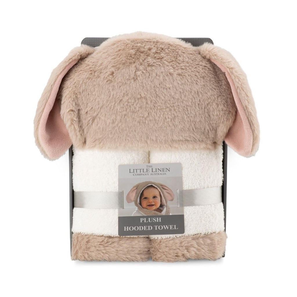 Little Linen Plush Hooded Towel - Harvest Bunny