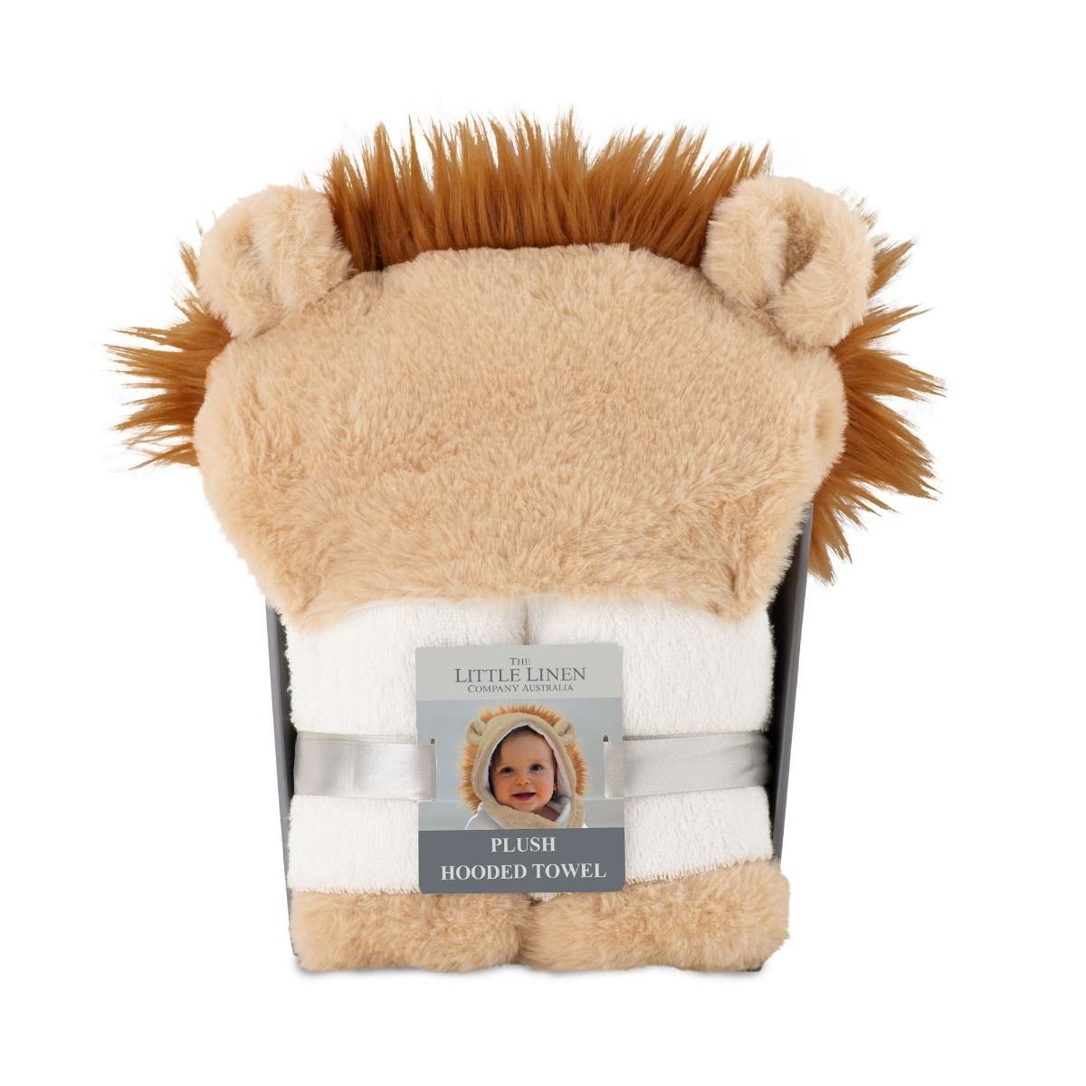 Little Linen Plush Hooded Towel