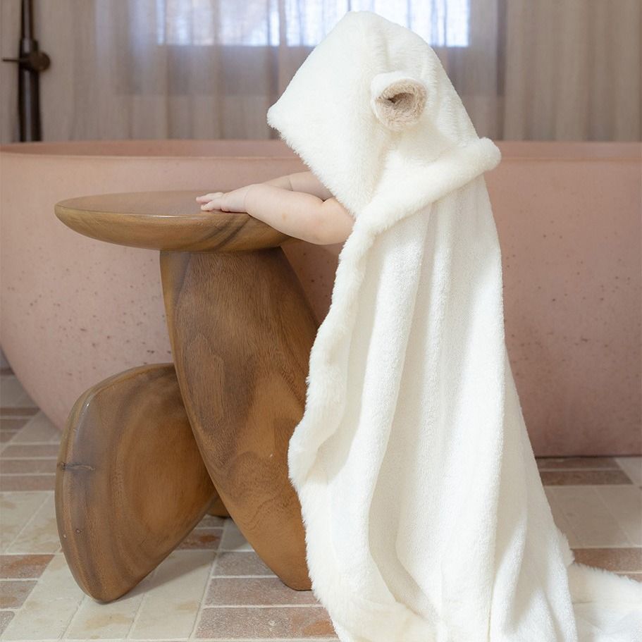 Little Linen Plush Hooded Towel