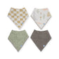 Little Unicorn Muslin Fleece Bandana Bib - 4 pack