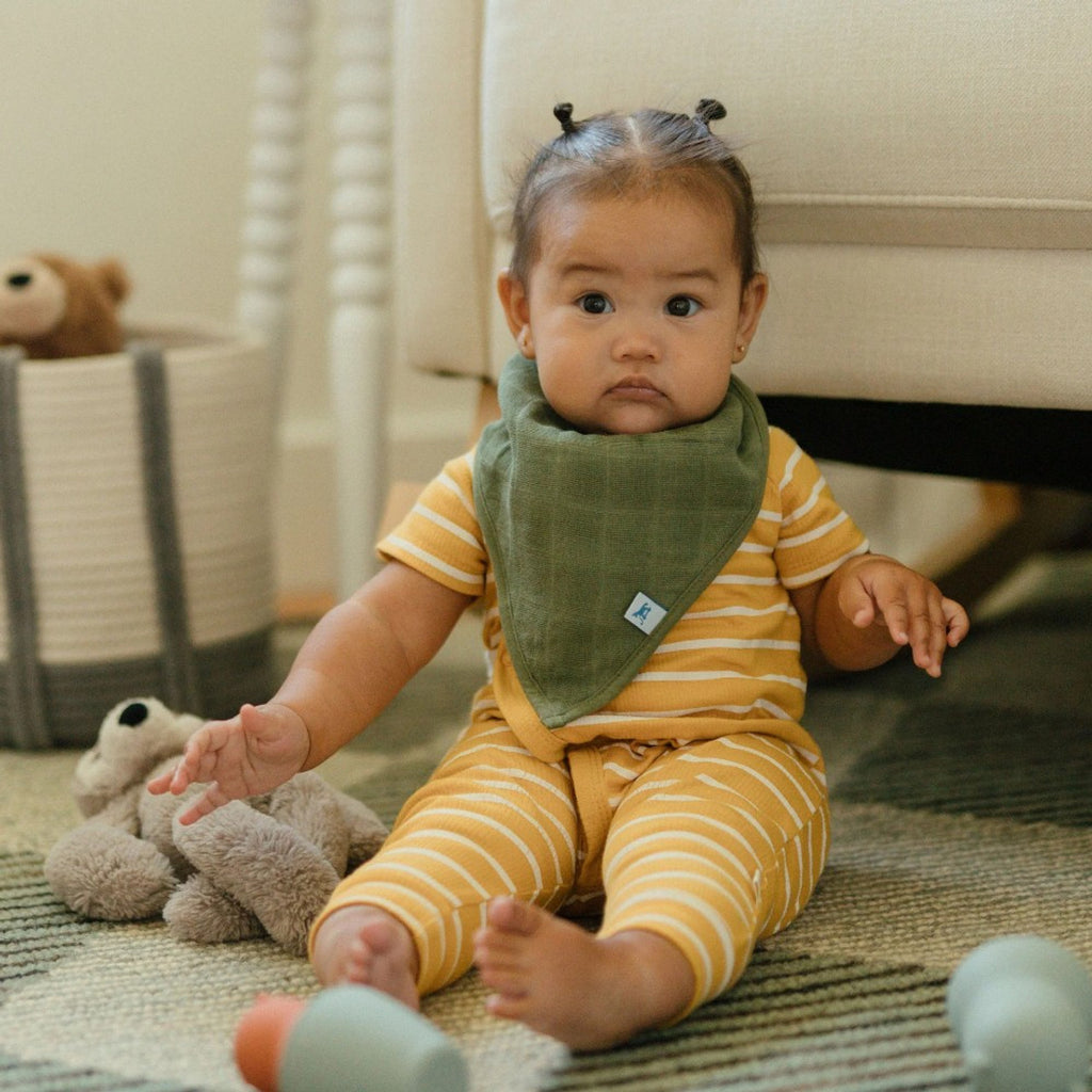 Little Unicorn Muslin Fleece Bandana Bib - 4 pack