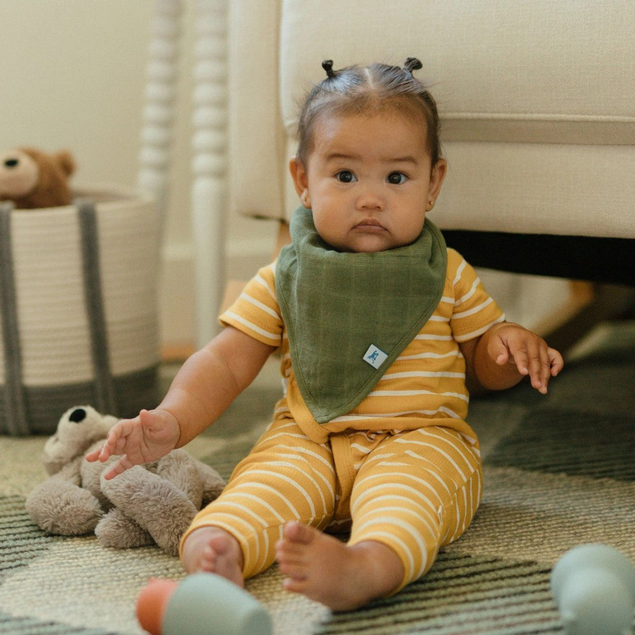 Little Unicorn Muslin Fleece Bandana Bib - 4 pack