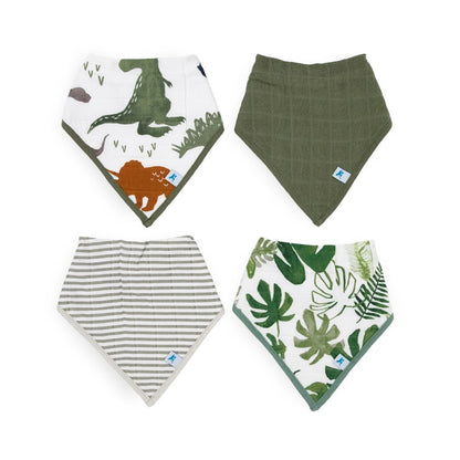 Little Unicorn Muslin Fleece Bandana Bib - 4 pack