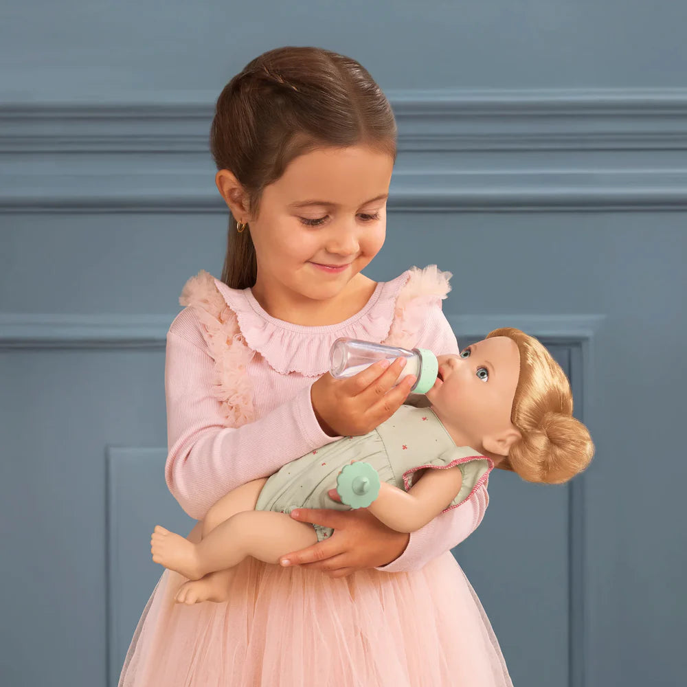 LullaBaby 14" Doll - Blonde Hair with Bottle & Teether Set