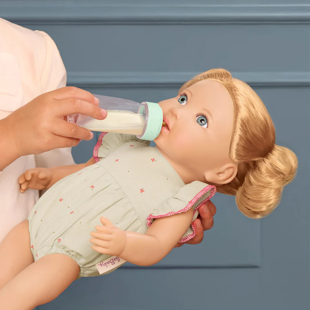 LullaBaby 14" Doll - Blonde Hair with Bottle & Teether Set