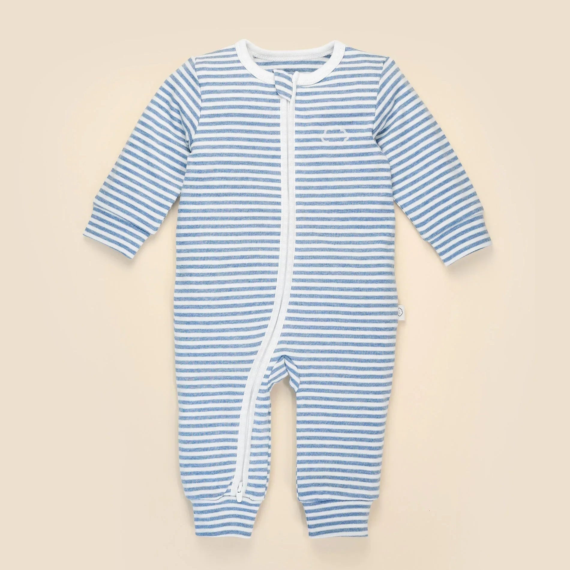 Lumii in Colour Organic Cotton Growsuit - Blue Stripes