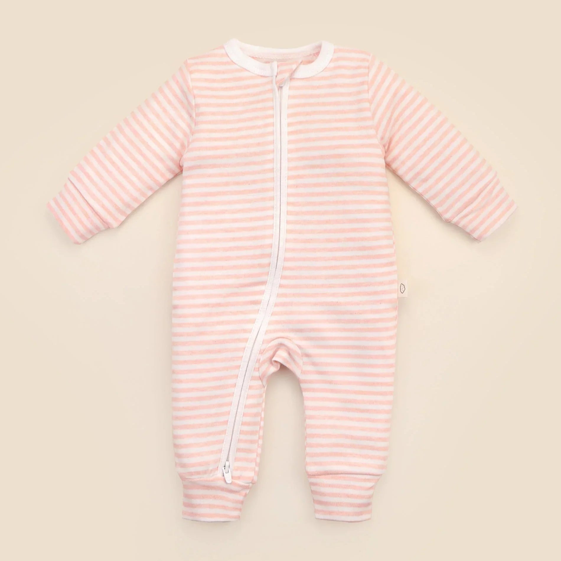 Lumii in Colour Organic Cotton Growsuit - Pink Stripes