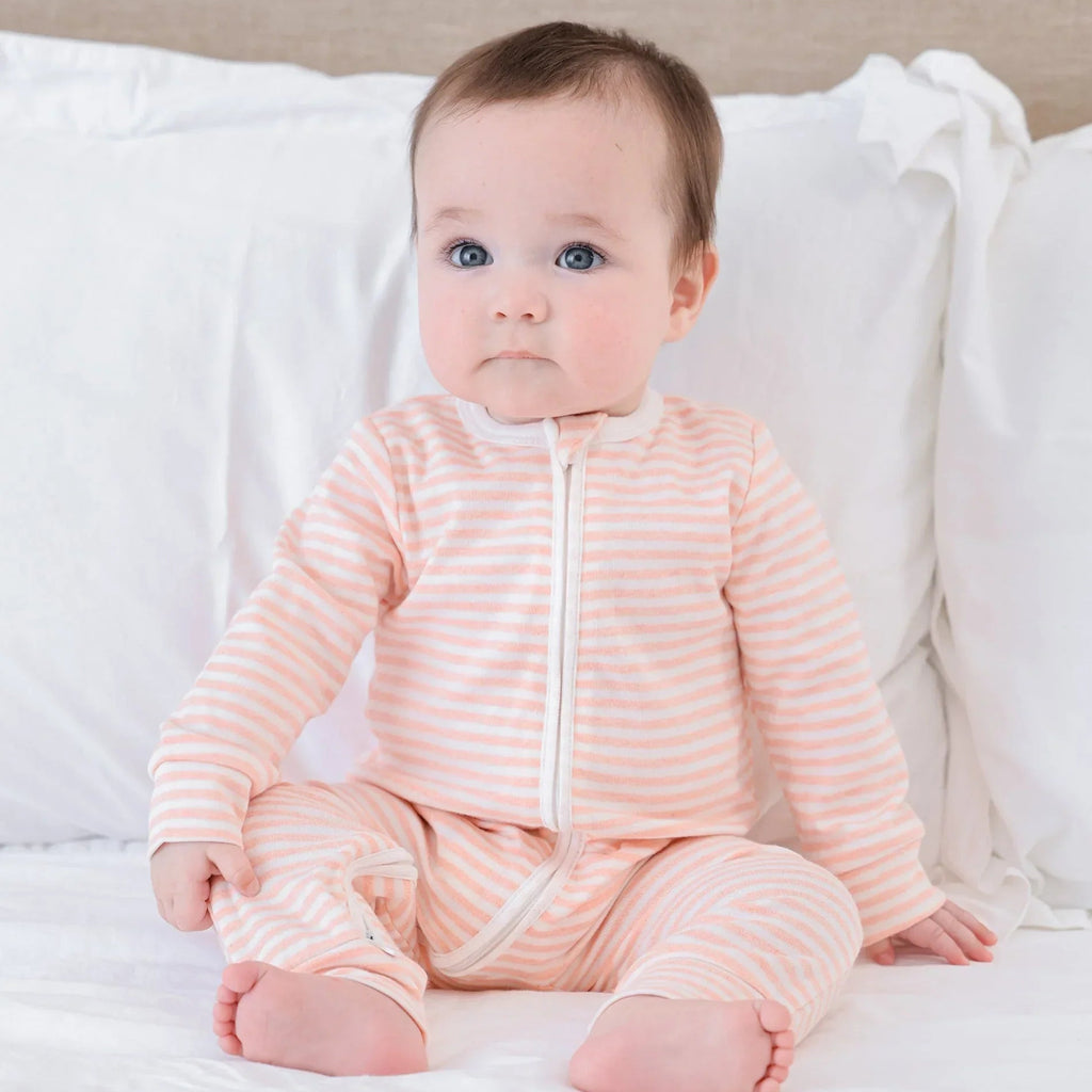 Lumii in Colour Organic Cotton Growsuit - Pink Stripes