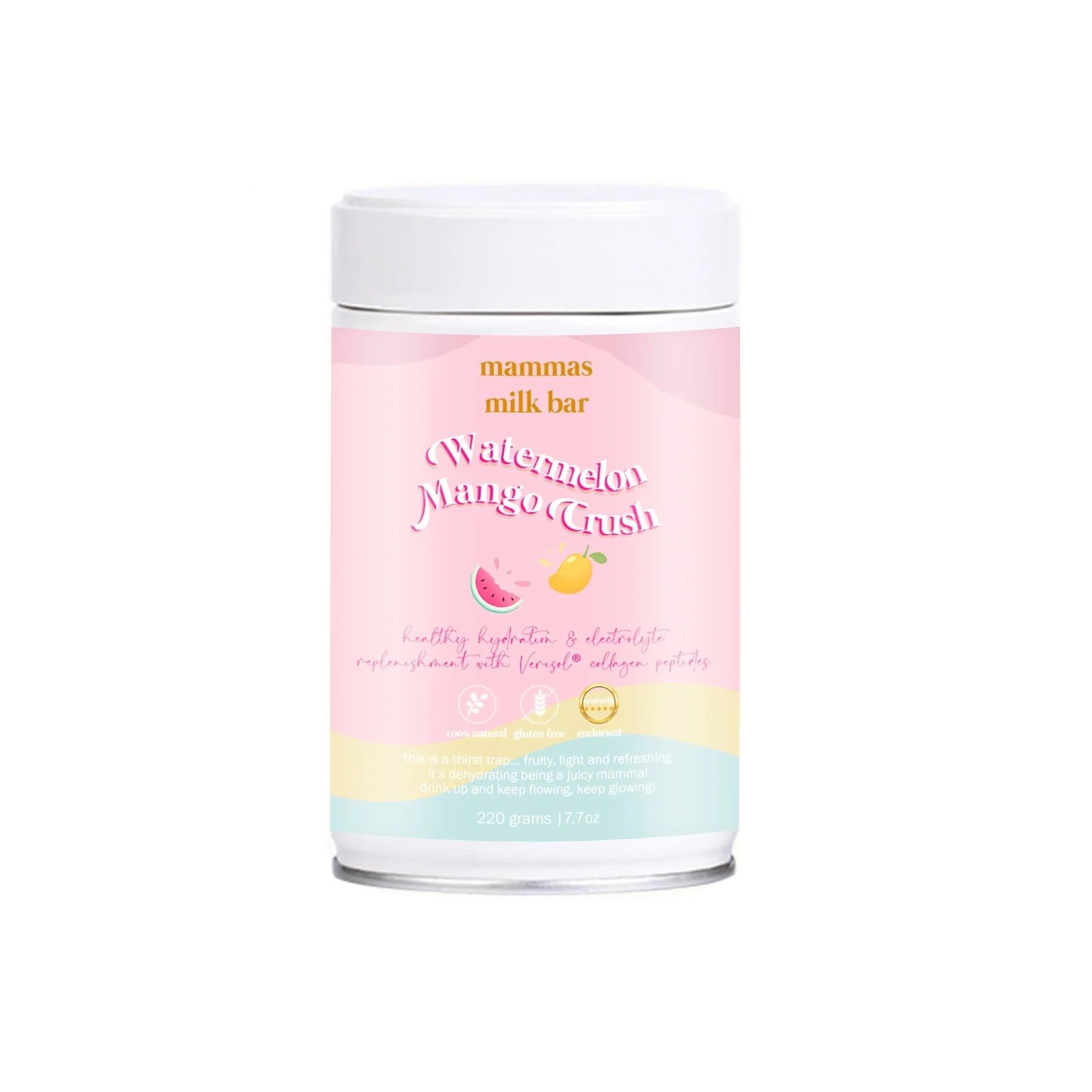 Mammas Milk Bar Watermelon Mango Hydration Electrolyte Drink