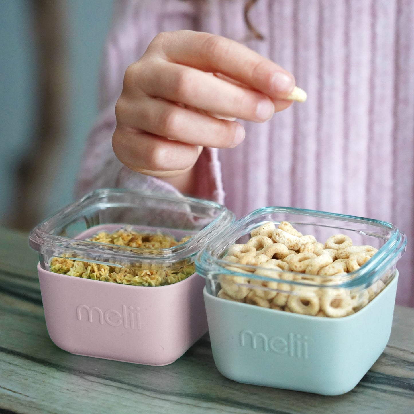 Melii Glass Containers with Silicone Sleeve - 3 pack