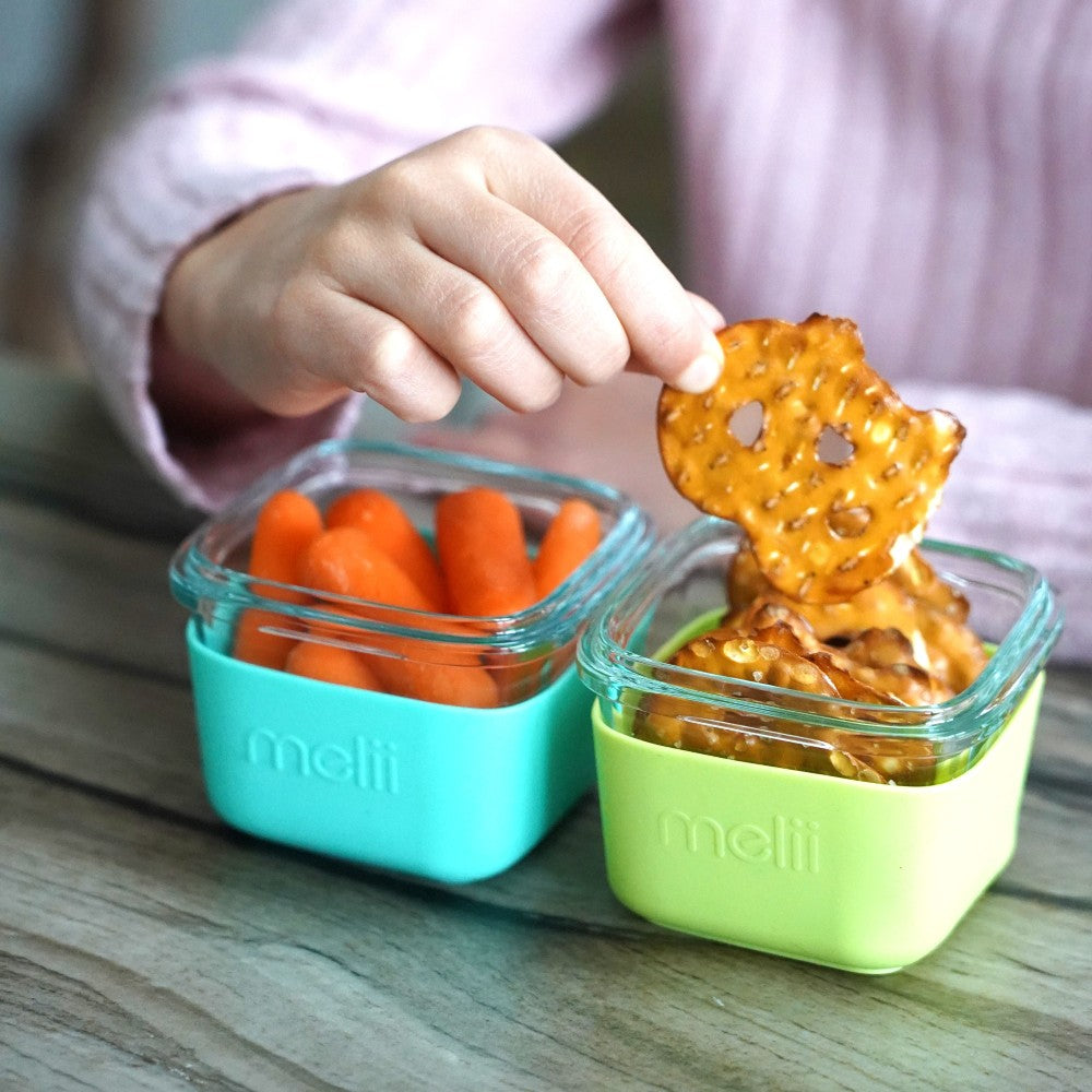 Melii Glass Containers with Silicone Sleeve - 3 pack