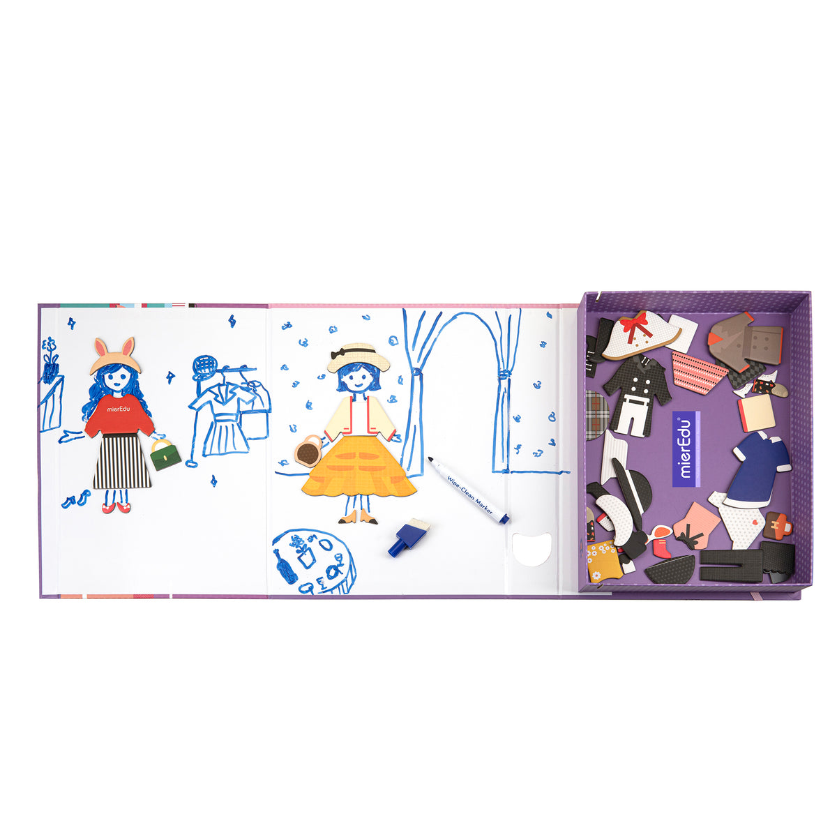 Mier Edu Magnetic Art Case - Dress Up