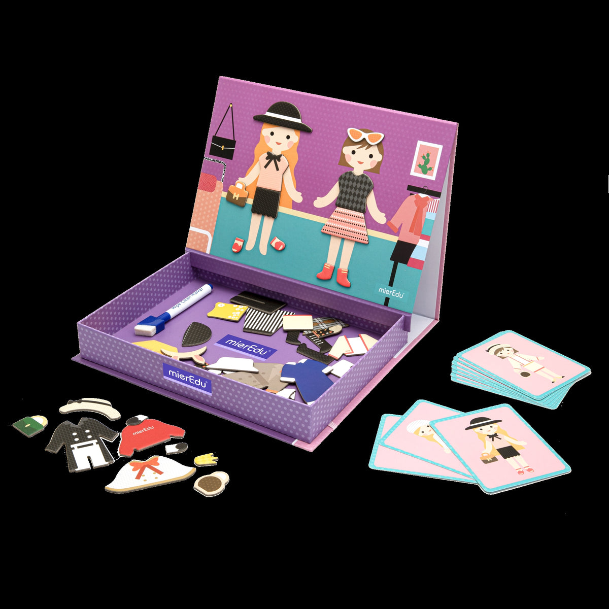 Mier Edu Magnetic Art Case - Dress Up