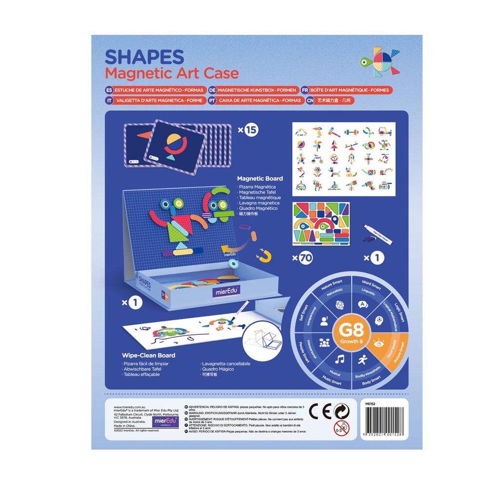 Mier Edu Magnetic Art Case - Shapes