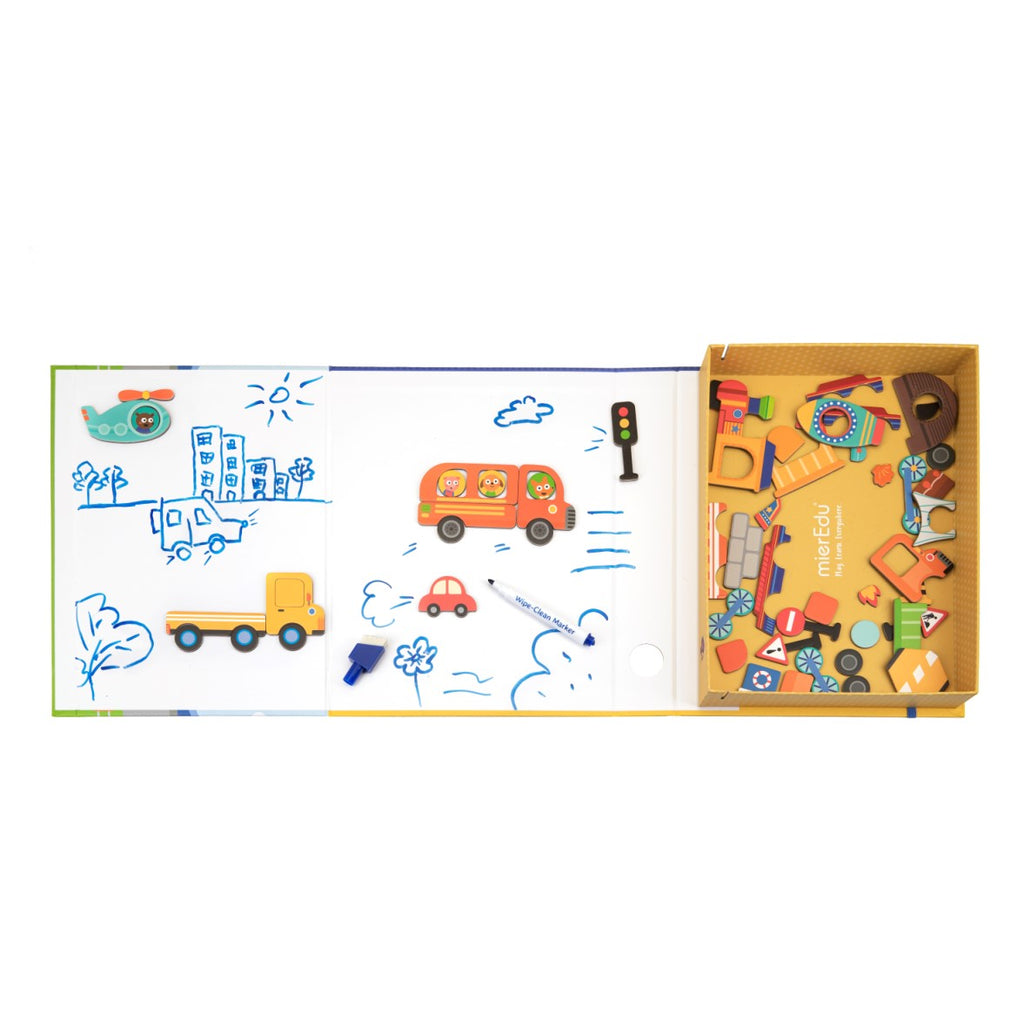 Mier Edu Magnetic Art Case - Vehicles