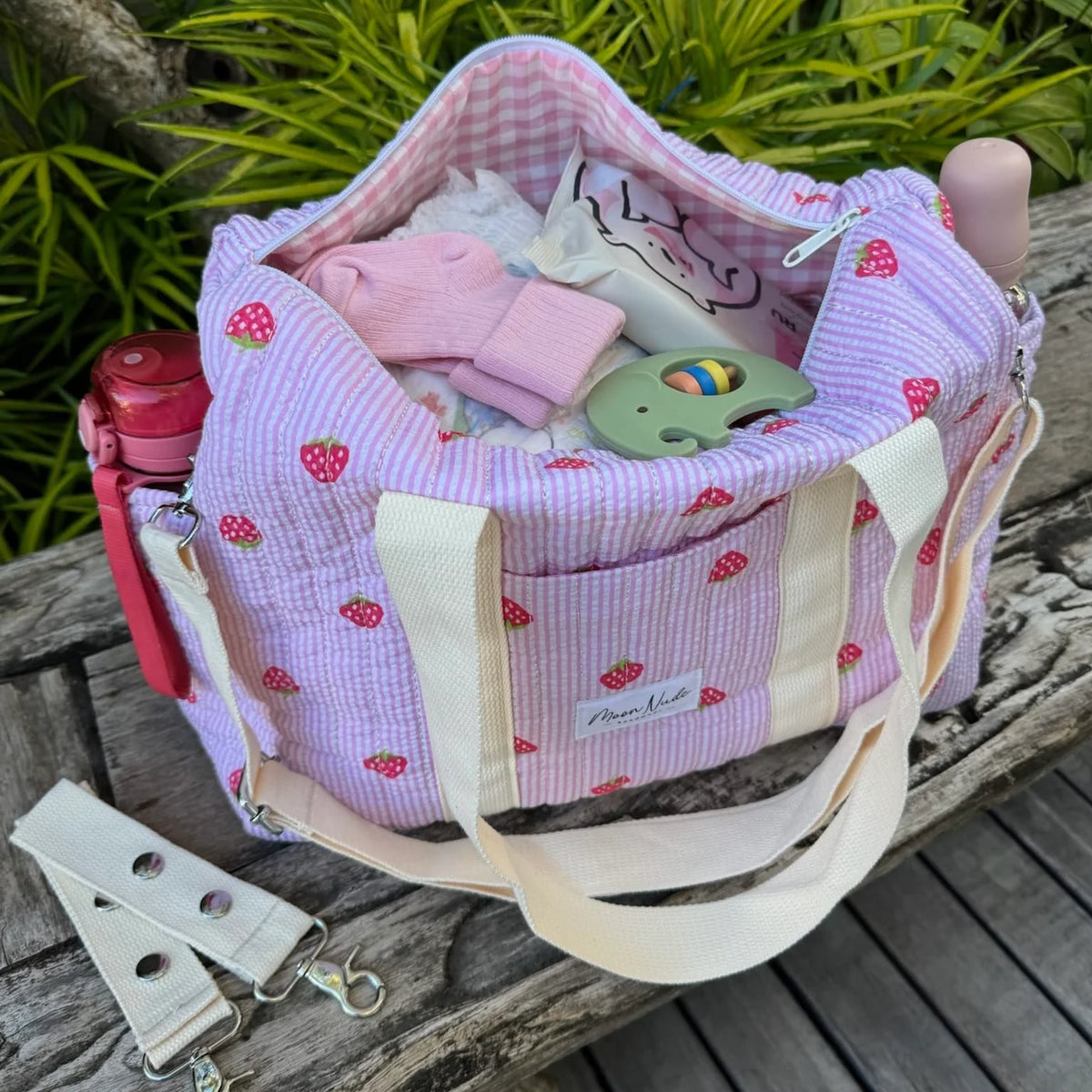Moon Nude Diaper Bag - Strawberry