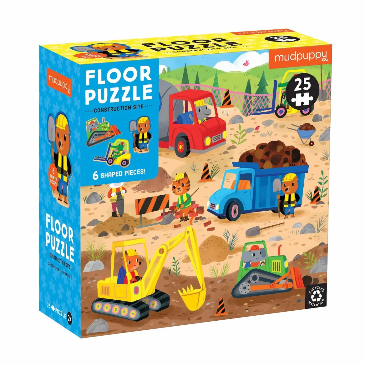 Mudpuppy Construction 25 piece Floor Puzzle