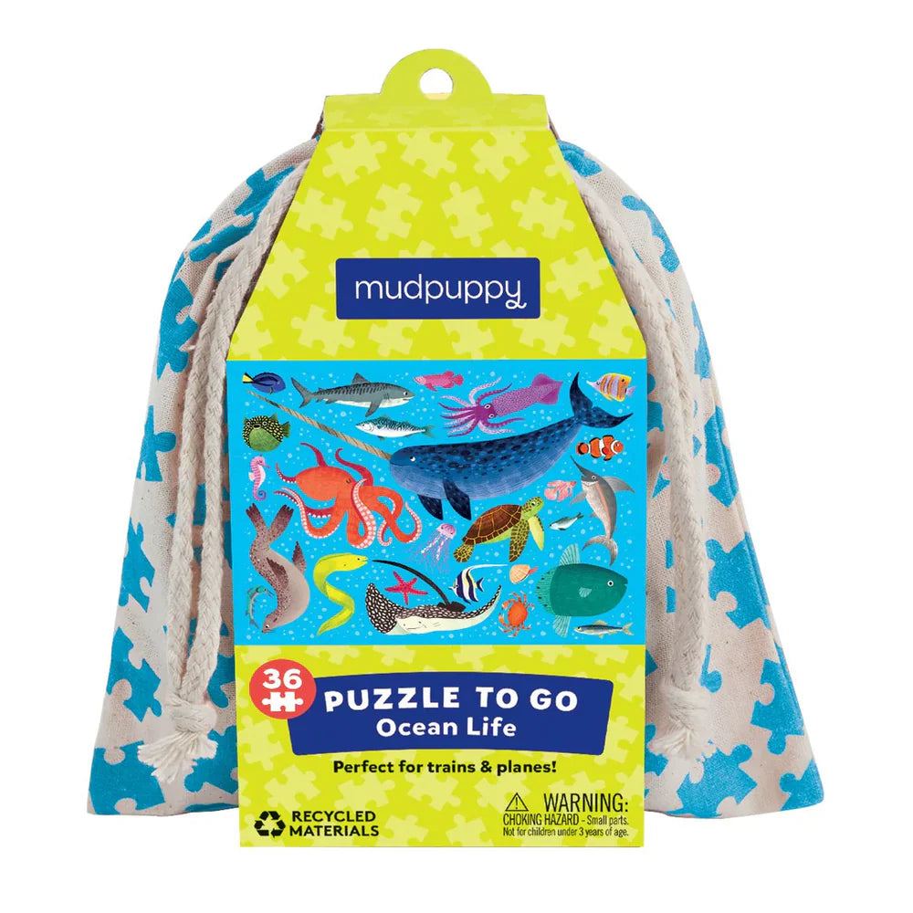 Mudpuppy Ocean Life Puzzle To Go - 36 piece