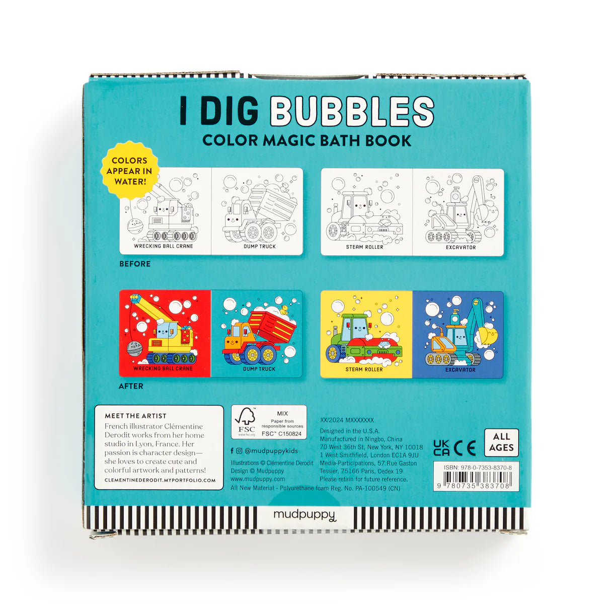 Mudpuppy Magic Colour Bath Book
