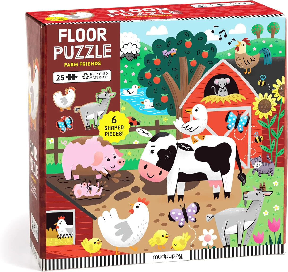 Mudpuppy Farm Friends 25 piece Floor Puzzle