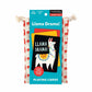 Llama Drama playing cards packaging with colorful design and llama illustration on a white background